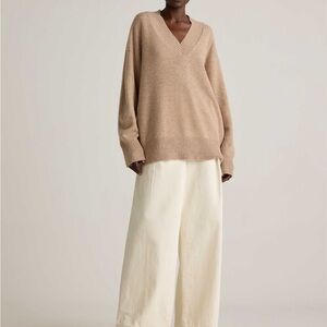 Anine Bing Beige V-Neck Sweater